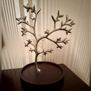 Silver Metal Jewelry Tree